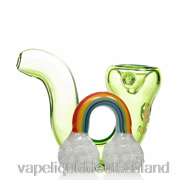 Cheech Glass Rain 'n' Rainbows Handpfeife Transparente Grüne Vape-Flüssigkeit